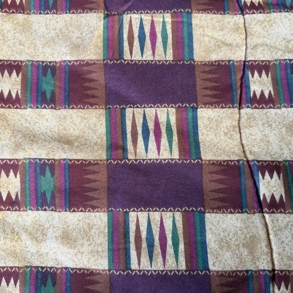 VTG Dan River Southwestern Aztec Reversible 3-Piece Comforter Set Full Size USA